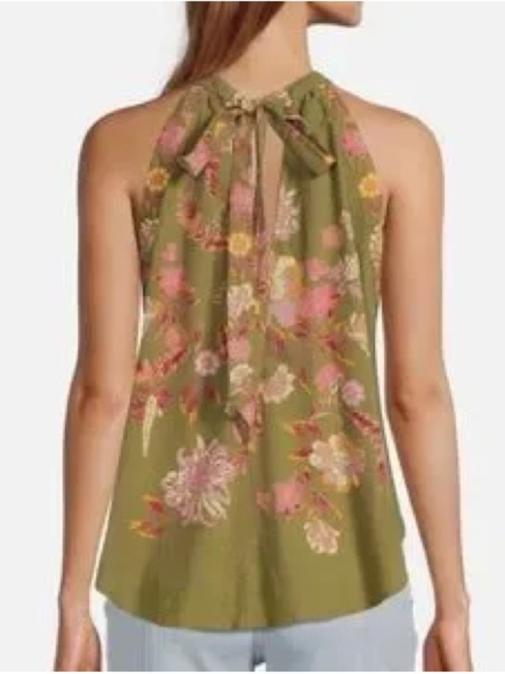 Free People Emily Olive Green Floral Halter - Picture 3 of 8